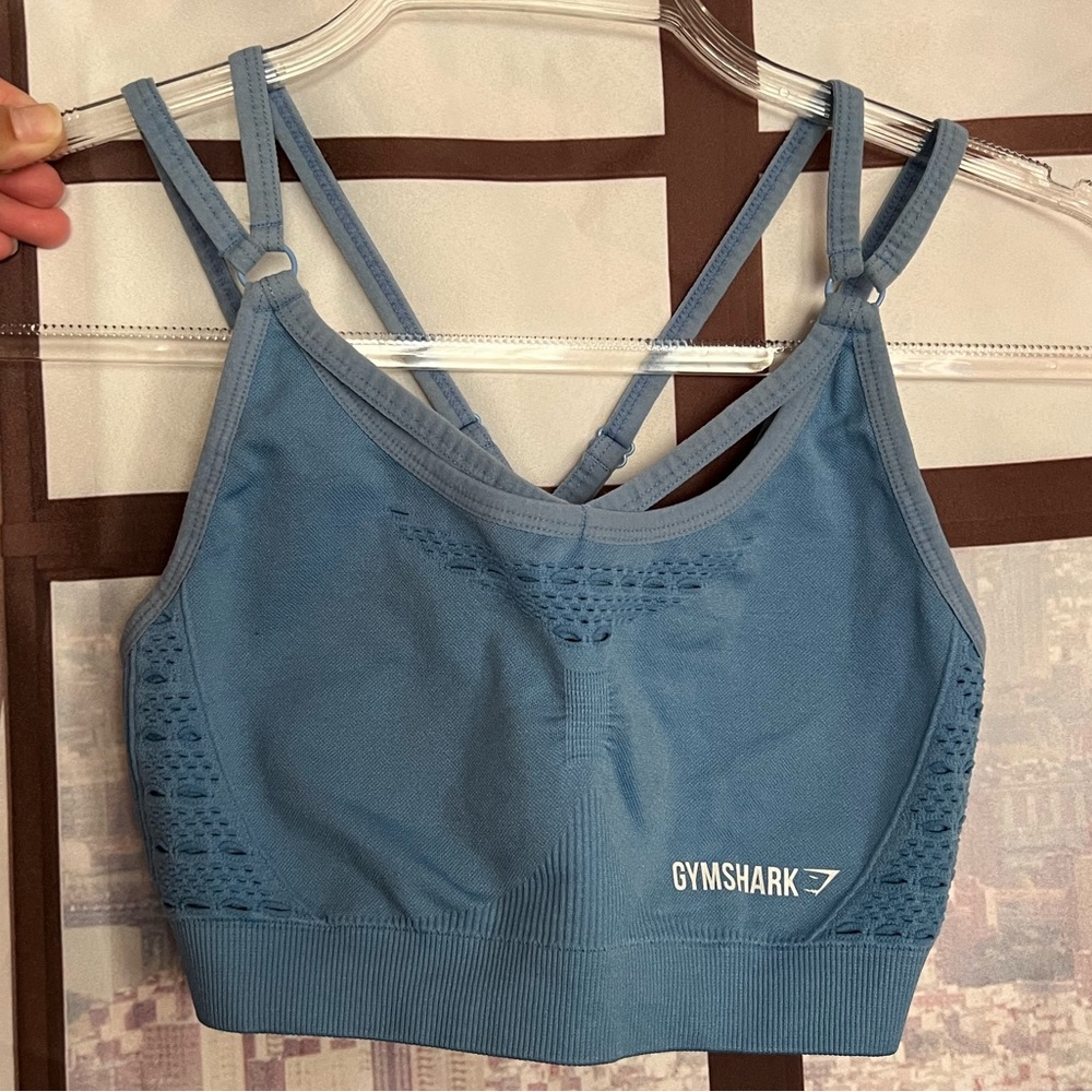 Gymshark Energy Seamless Light Blue Sports Bra Size Small